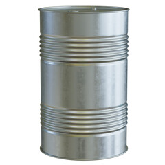 Aluminum barrel isolated on the white background 3d rendering