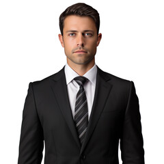 Businessman in jacket isolated