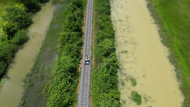 Battambang Bamboo Railway Birds Eye Tracking