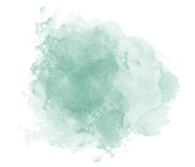 Green watercolor stain - 668566747