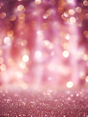 Pink abstract glitter and blurred lights background