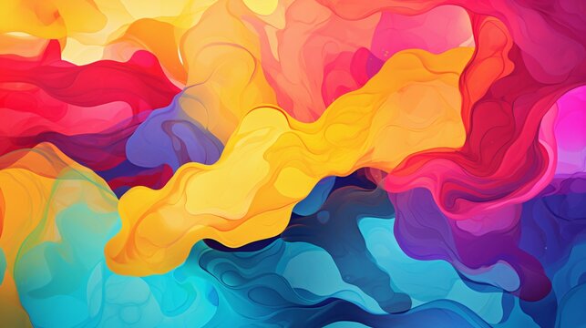 A Mesmerizing Abstract Background with Vibrant Colors - Digital Art, generative AI