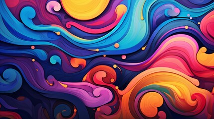 A Mesmerizing Abstract Background with Vibrant Colors - Digital Art, generative AI