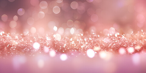 Soft pink abstract glitter and blurred lights background