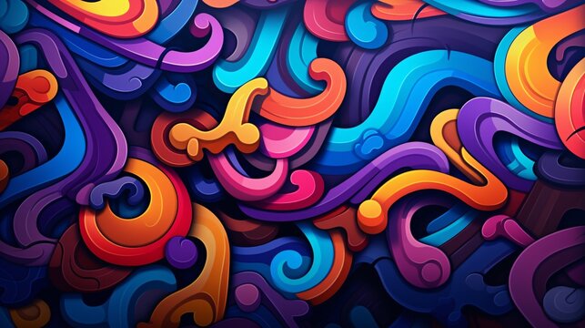 A Mesmerizing Abstract Background with Vibrant Colors - Digital Art, generative AI