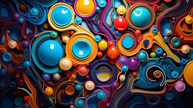 A Mesmerizing Abstract Background with Vibrant Colors - Digital Art, generative AI