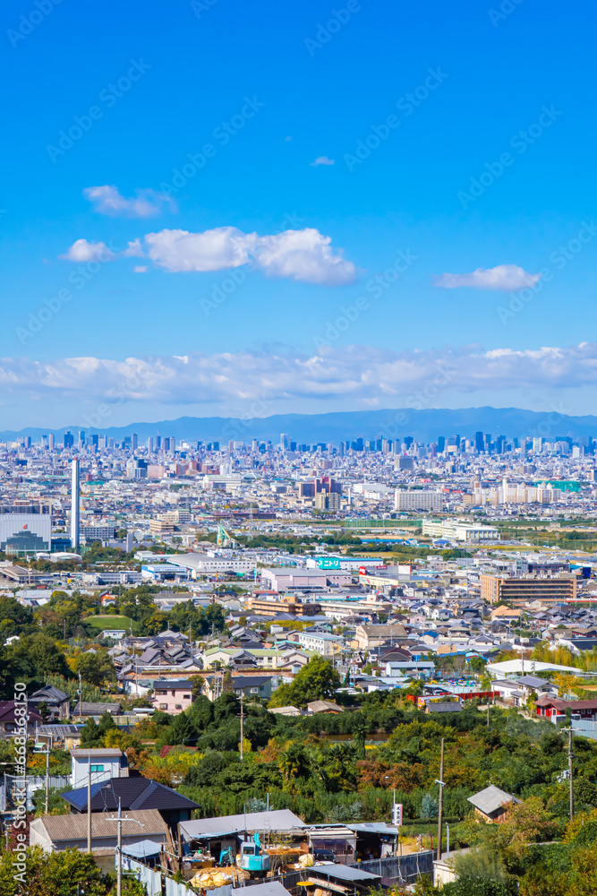 Wall mural 美しい大阪の町並み