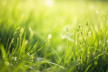 realistic green grass farmland photography for fresh morning