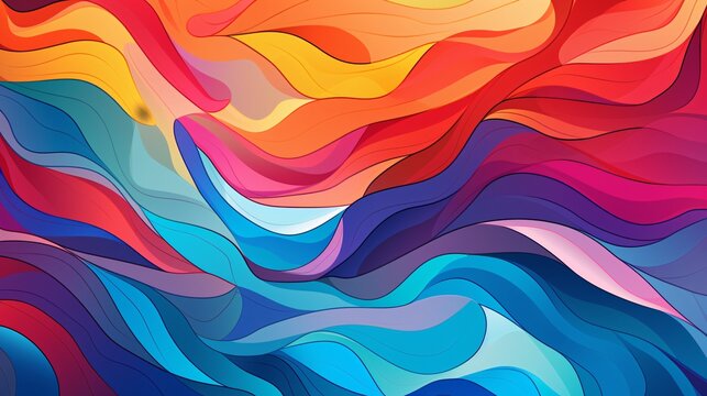 A Mesmerizing Abstract Background with Vibrant Colors - Digital Art, generative AI