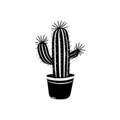 Cactus svg, cactus png, cactus vector, cactus, plant, pot, flower, isolated, nature, botany, white, flowerpot, succulent, garden, spring, thorn, gardening, growth, desert, leaf, grow, can, illustratio