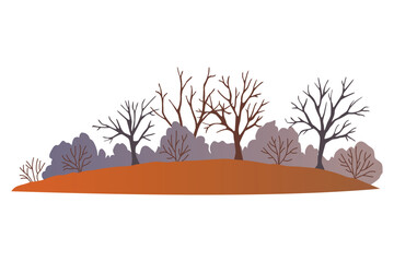 Fairy tale story about autumn season, apple. Seasonal banner for social media stories wallpaper, landscape with copy space for text. Vector illustration