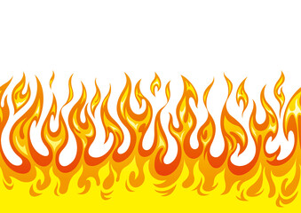 メラメラ燃え上がる火炎のシームレスなパターン
