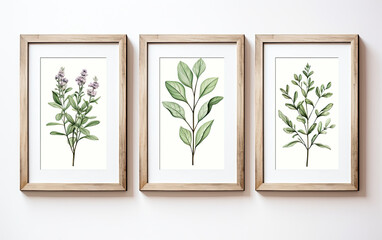 Botanical Watercolor ,frame with flowers , Unique Floral Wall Art, frames 2:3, Printable Wall Decor.