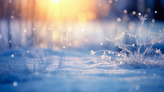 Frosty Winter Abstract Background