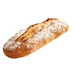 Ciabatta Bread isolated on transparent background,transparency 