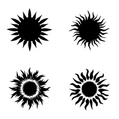 Sun silhouette, sunrays silhouette, sun vector, sun svg, sun png, sun, vector, icon, summer, set, illustration, flower, design, symbol, star, sign, art, collection, decoration, element, pattern, yello
