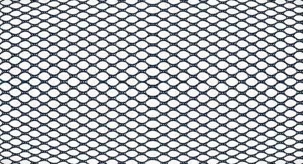 lace fabric black grid on an isolated white background