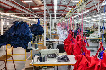 huge african textile factory, making workwear garments , africa is developing an industry