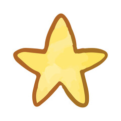 Vector hand drawn star element vector cute sticker