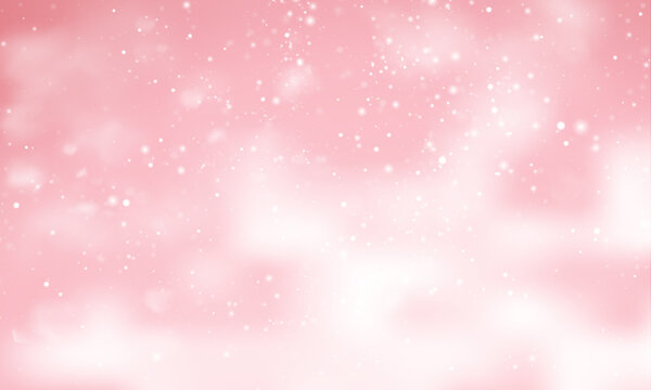 Vector elegant pink sparkle bokeh light background
