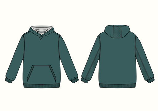 Menes & Woman's winter Huddie's Top vector illustration flat fashion design