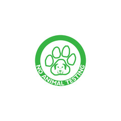No animal testing icon isolated on transparent background