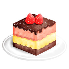 cake with strawberry