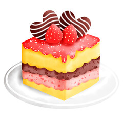 cake with strawberry