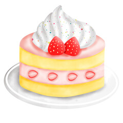 cake with strawberries