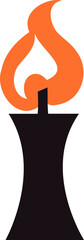 Halloween candle icon silhouette vector illustration. Decoration for Halloween design