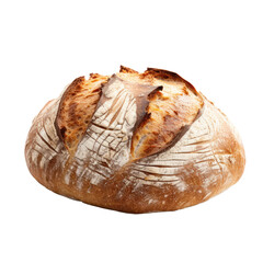 Sourdough Bread isolated on transparent background,transparency 