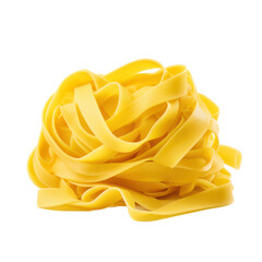 Tagliatelle Pasta isolated on transparent background,transparency 
