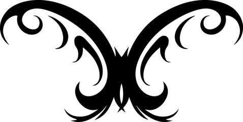 Halloween ornamental curls, swirls divider and filigree ornaments vector illustration. Frame or border design elements