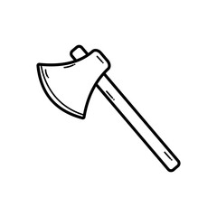 Axe icon. Hand drawn illustration of axe vector icon for web