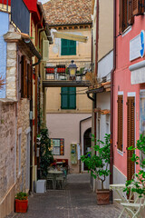 street in Sirolo, Marche, Italy