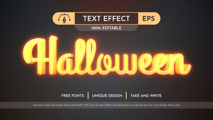 Halloween Party - Editable Text Effect, Font Style