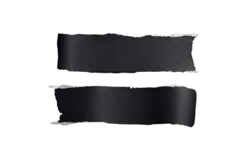 Long piece of torn black paper，for text,as text box background