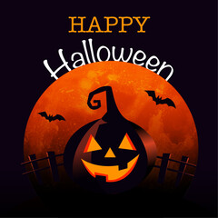 Happy Halloween Illustration poster