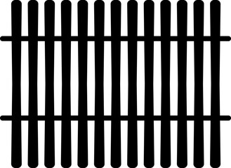 black and white fence