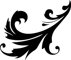 Halloween ornamental curls, swirls divider and filigree ornaments vector illustration. Frame or border design elements