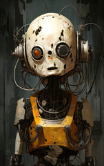 Fototapeta premium Surrealist Robot - Generative AI illustration