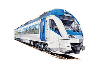 Fototapeta premium Train_Euro_No_shadows_highest_details_sharpness_throu