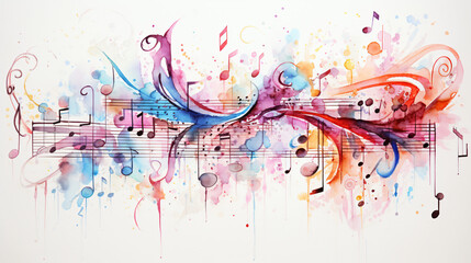Musical notes.