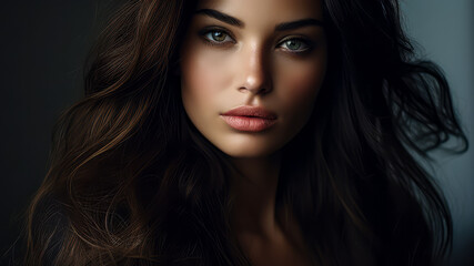 Fototapeta premium Porträt einer wunderschöner Frau. Generiert mit KI