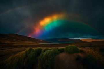 Rainbow over the lake