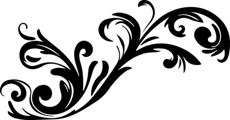 Halloween ornamental curls, swirls divider and filigree ornaments vector illustration. Design elements