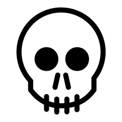 skull and crossbones day of the dead icon illustration