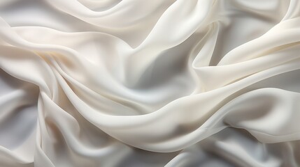Obraz premium Elegant white and beige silk background. Luxurious wedding concept. Generative AI