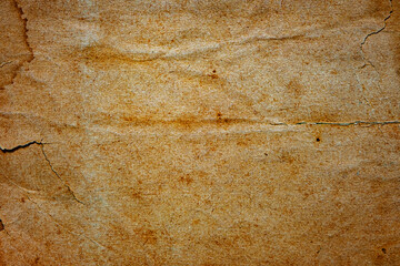 Old vintage discolored dirty graph recycled paper with natural fiber parts