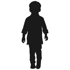 cute little boy silhouette